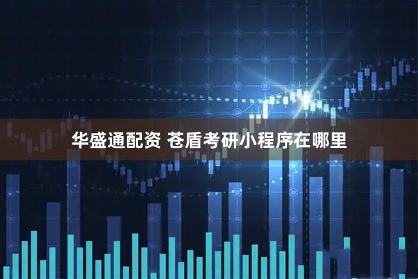 华盛通配资 苍盾考研小程序在哪里