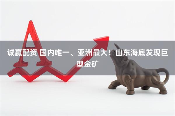 诚赢配资 国内唯一、亚洲最大！山东海底发现巨型金矿